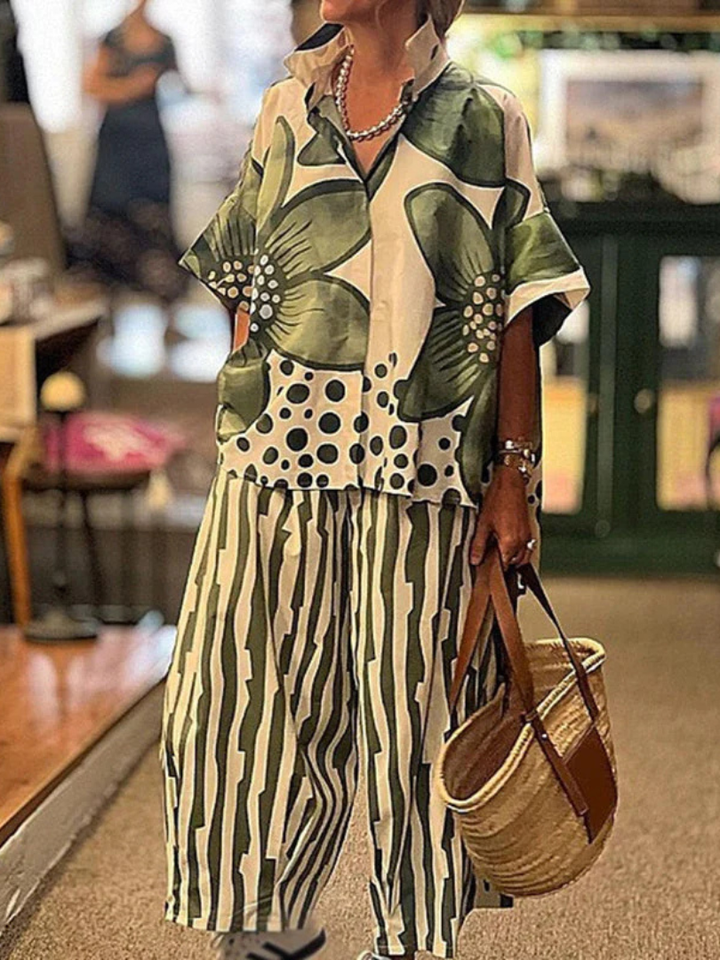 Vivian | Flower Print 2-Piece Set