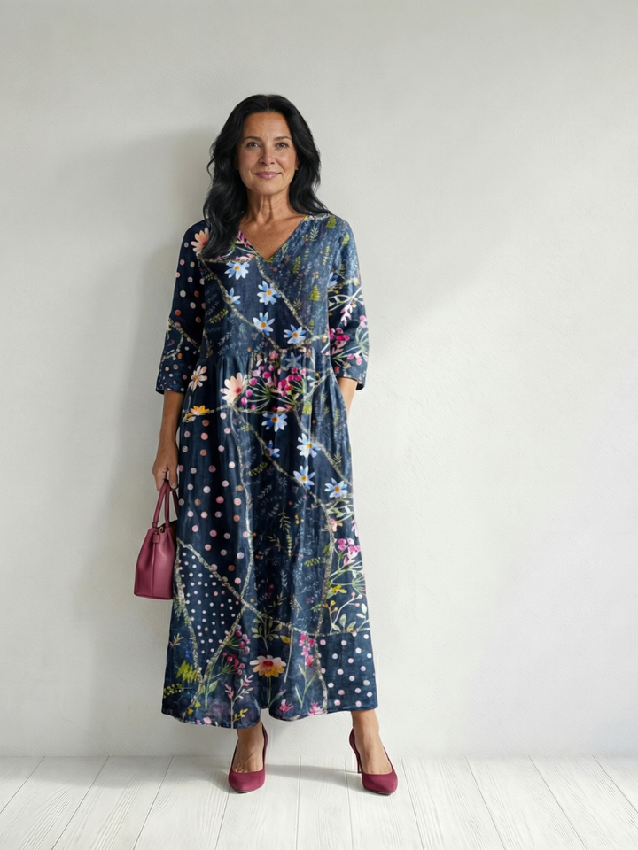 Elena | Midnight Garden Dress