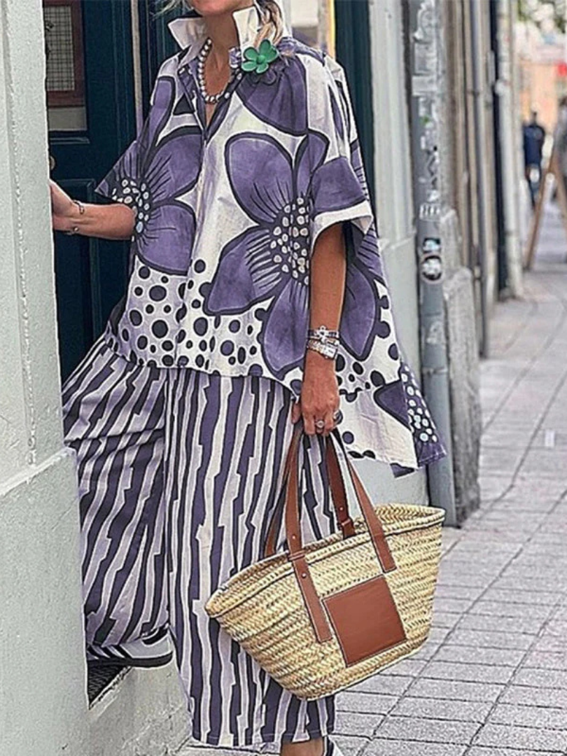 Vivian | Flower Print 2-Piece Set