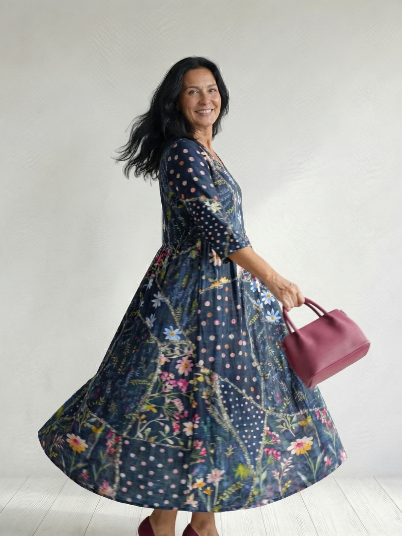 Elena | Midnight Garden Dress
