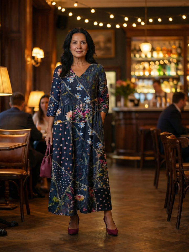 Elena | Midnight Garden Dress