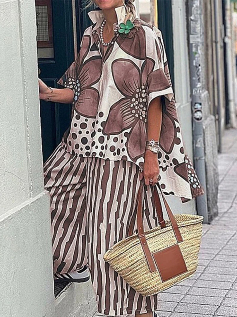 Vivian | Flower Print 2-Piece Set