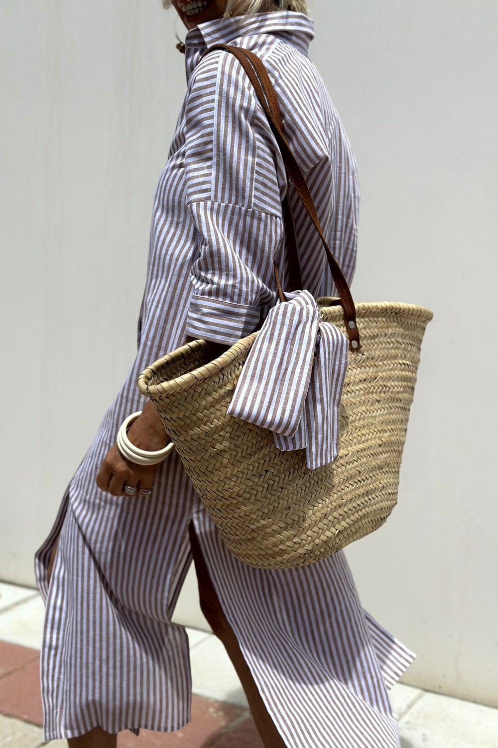 Marina | Striped Summer Shirt Dress