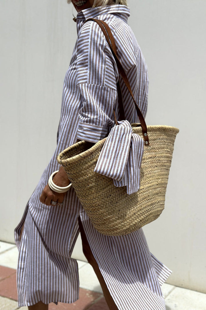 Marina | Striped Summer Shirt Dress