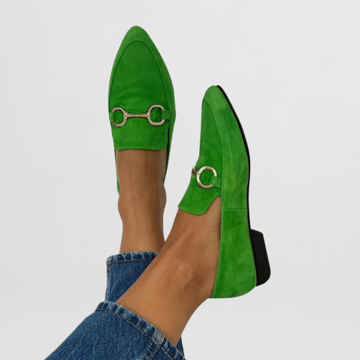 Sophie | Emerald Elegance Loafers