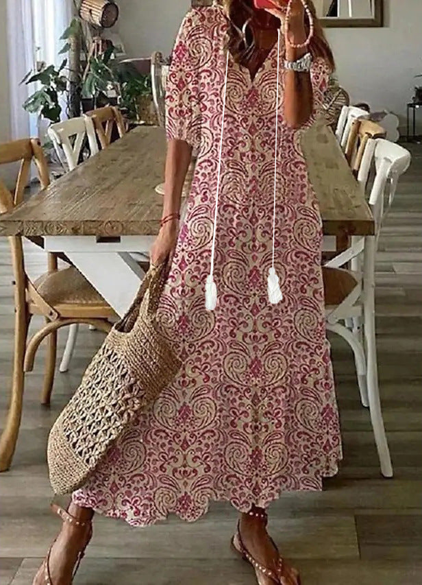 Elina | Indigo Ikat Dress