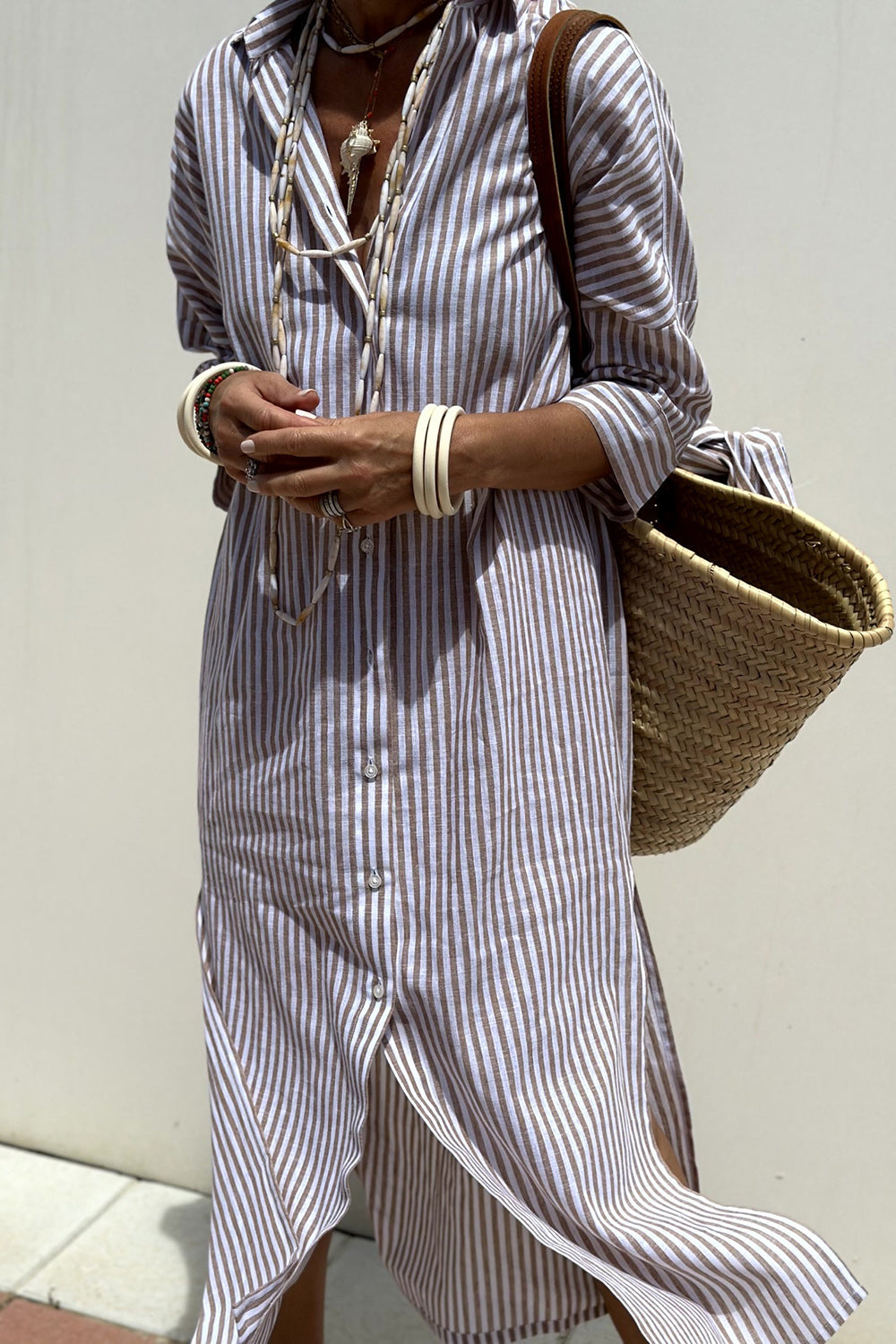 Marina | Striped Summer Shirt Dress