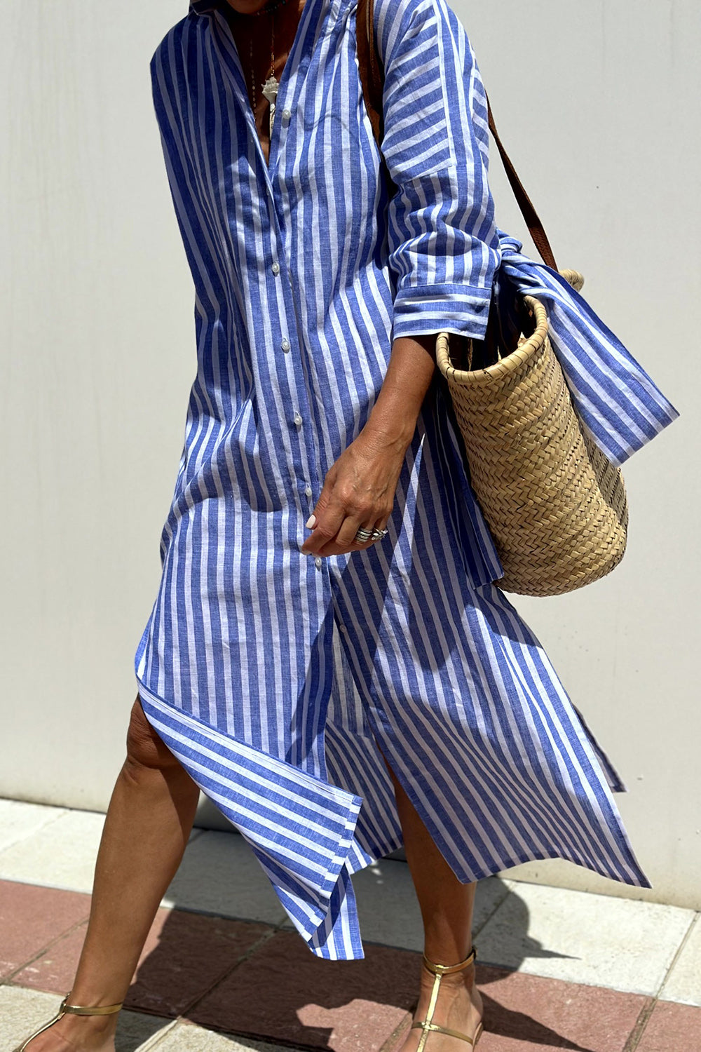 Marina | Striped Summer Shirt Dress