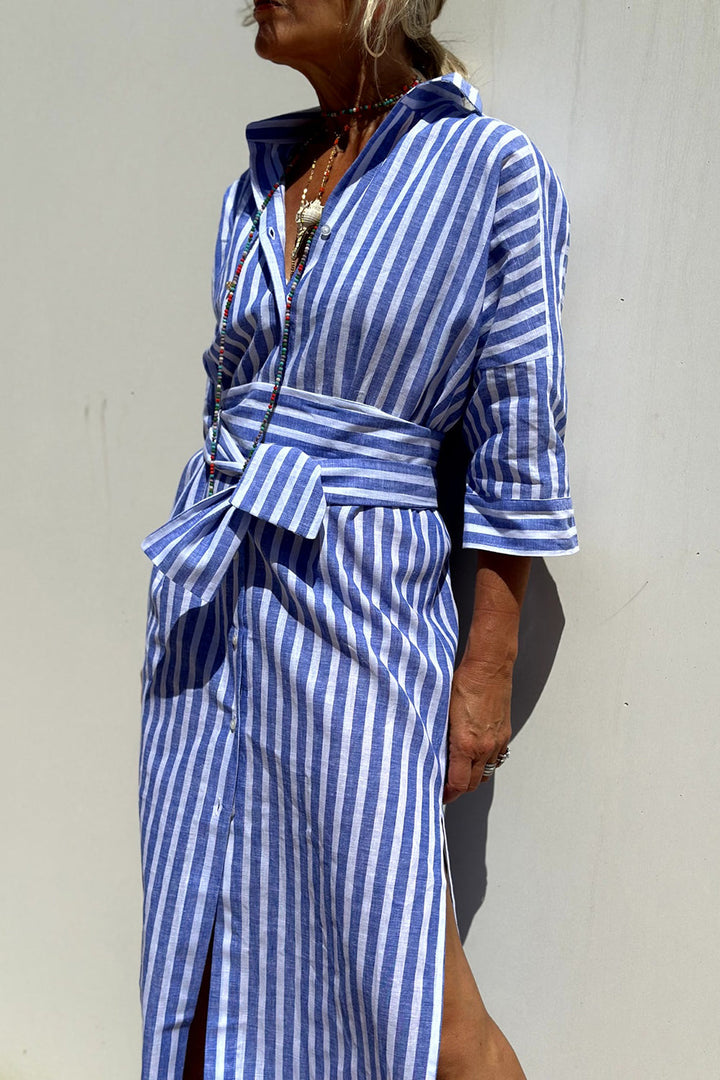 Marina | Striped Summer Shirt Dress